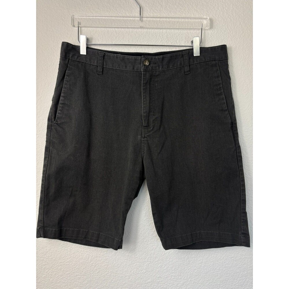 Volcom Y2K Mens Shorts 36 Dark Gray 10" Skater Biker BMX Retro Embroidered Logo